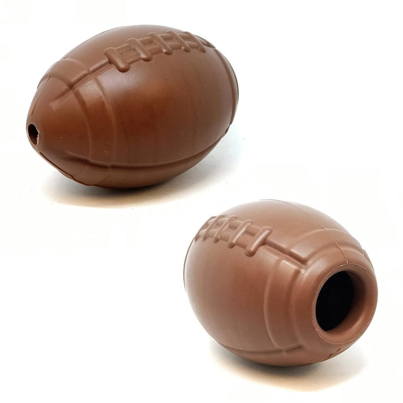 SodaPup MuttsKickButt Football â€“ Durable Dog Treat Dispenser & Chew Toy Made in USA from Non-Toxic, Pet Safe, Food Safe Natural Rubber for Mental Stimulation, Problem Chewing, Calming Nerves & More - Image 2